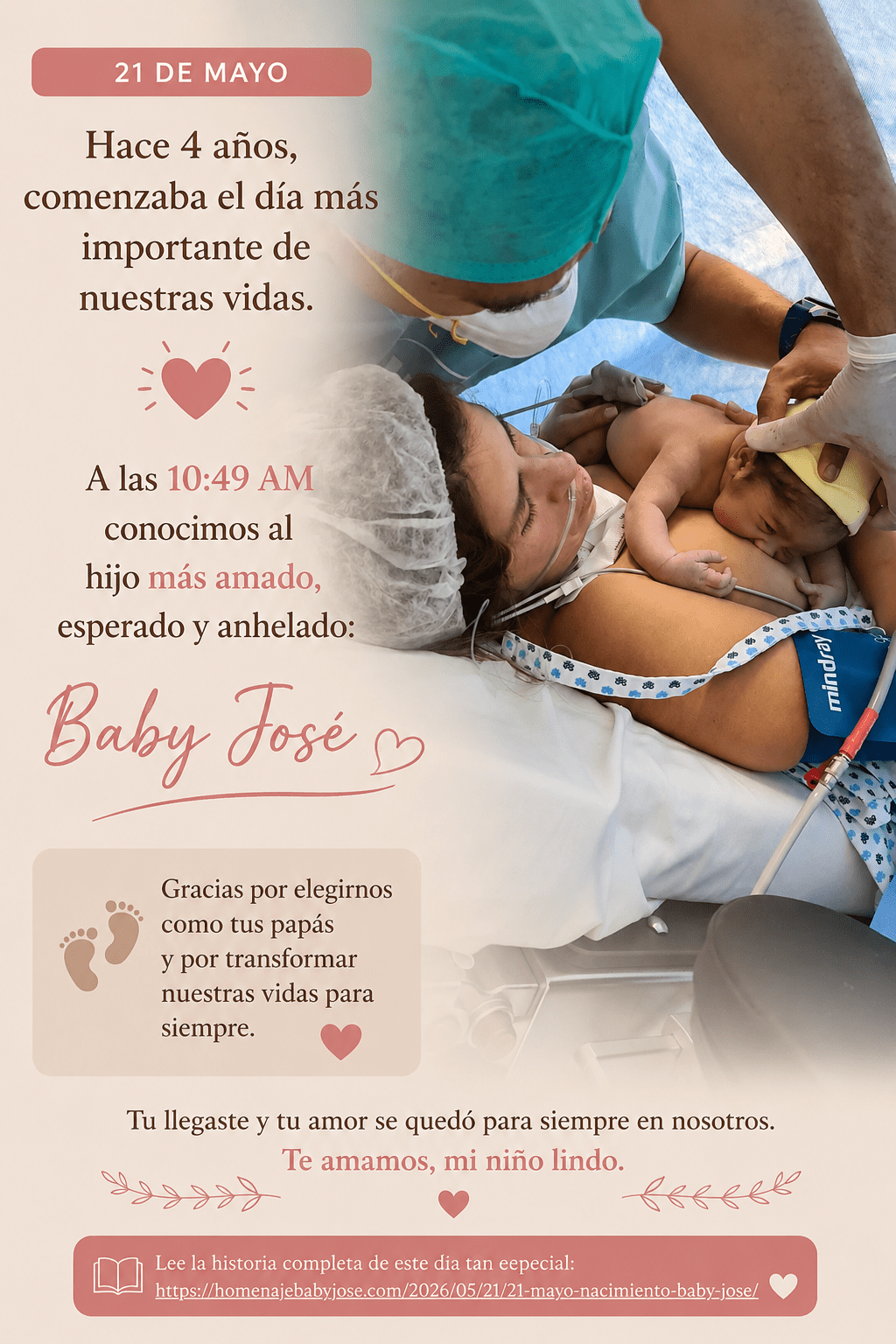 21 de mayo: el día que conocimos al hijo más amado y esperado de nuestras vidas
