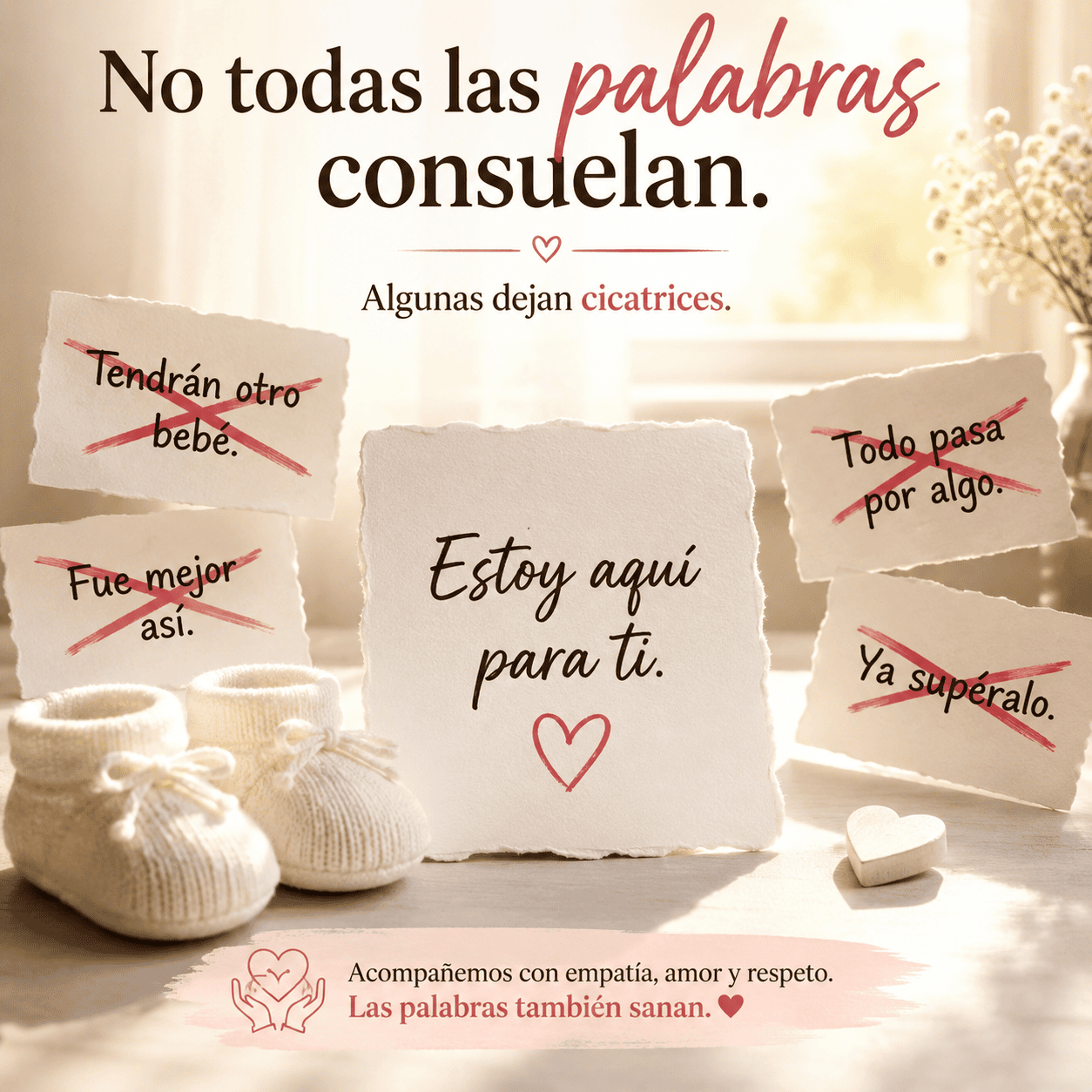Cosas que nunca deberías decir a una familia que se despidio de un bebé (y qué decir en su lugar)